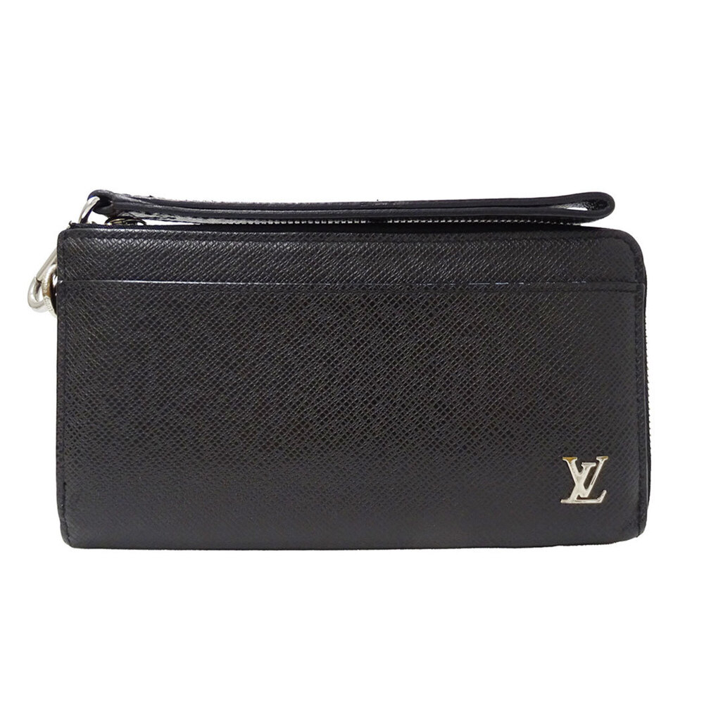 Louis Vuitton LOUIS VUITTON Men's Wallet, Brand Name Long Taiga Leather, Zipp...